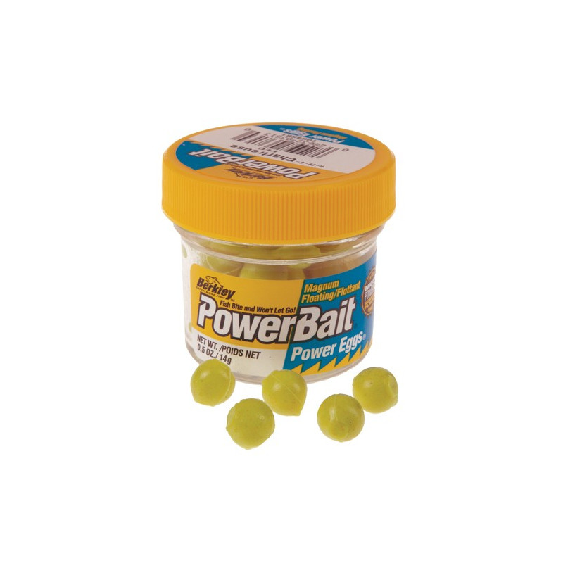 Köp PowerBait Floating Magnum Power Eggs - Chartreuse online på  Miekofishing!