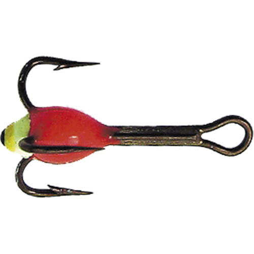 VMC Treble Hook Dropper Chain 1 3/4 - Glow Chartreuse - Ice Fishing Pack  of 2