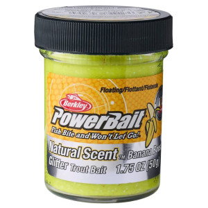 Köp Powerbait Natural Scent Glitter Banana - S Yellow på Miekofishing!