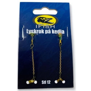 Köp IFISH Lyskrok på kedja stl 12 (2-Pack) på Miekofishing.se!