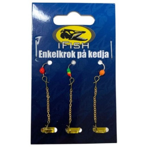 Köp IFISH Enkelkrok på kedja - Pimpelkedja (3-Pack) på Miekofishing.se